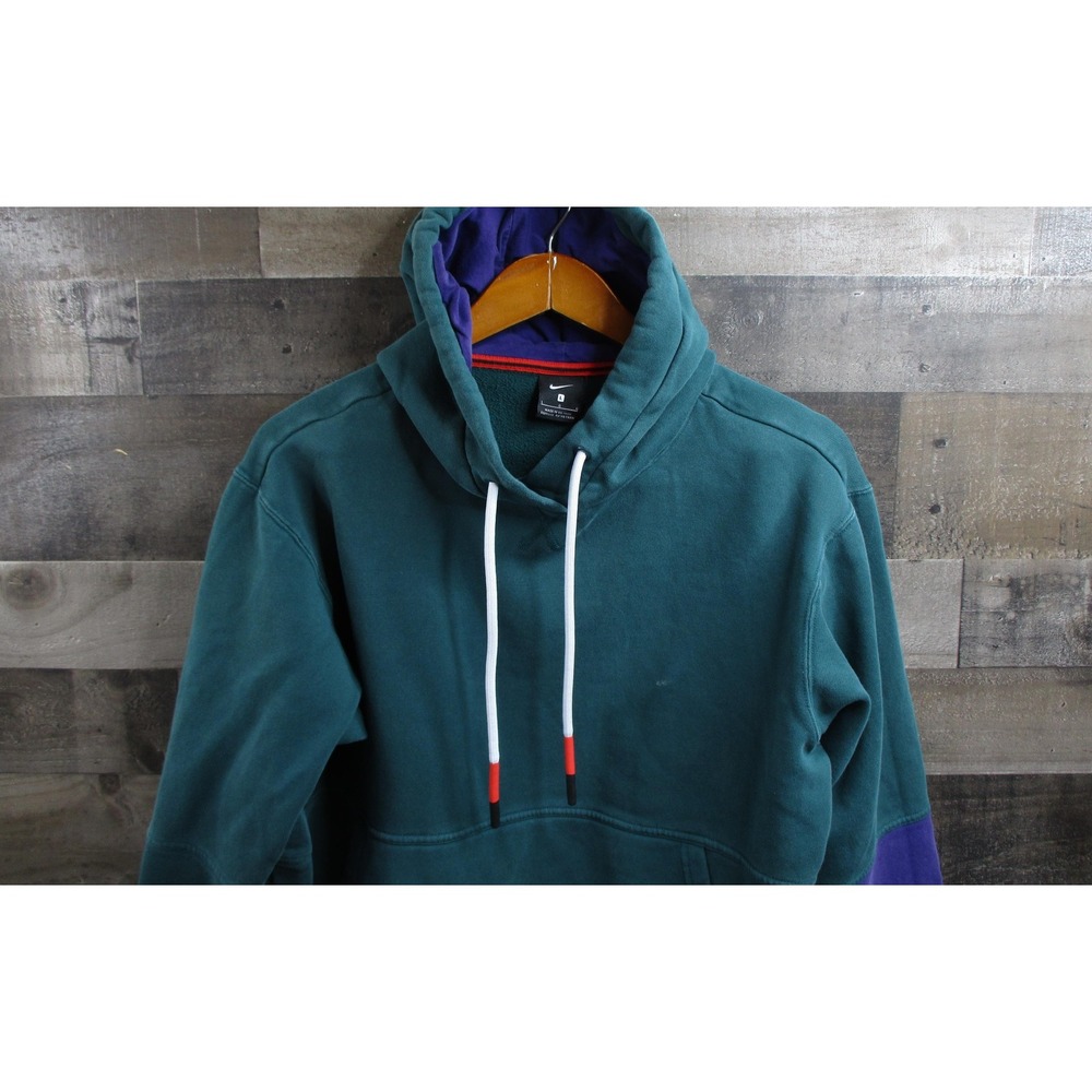 Nike Kyrie Hoodie Mens Large Green Purple Colorblock Pullover Fleece CK6746-300